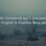110+ Emotional Sad 2-Line Poetry in English to Express Deep Pain